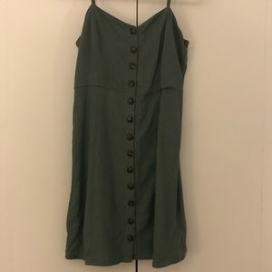 Alter’d State Olive Green Button Down Dress